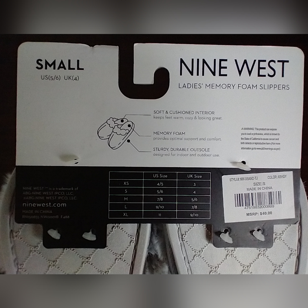 Nine West Fluffy Slippers, NWT - Picture 4 of 8
